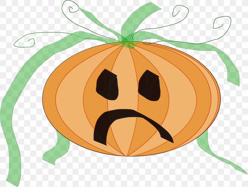 Pumpkin, PNG, 1969x1492px, Watercolor, Calabaza, Cartoon, Facial Expression, Green Download Free