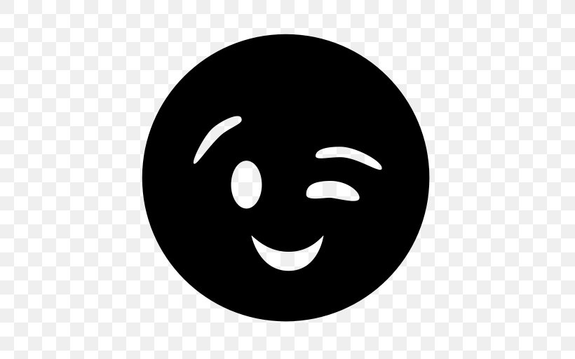 Smiley Emoticon Wink, PNG, 512x512px, Smiley, Anger, Avatar, Black, Black And White Download Free