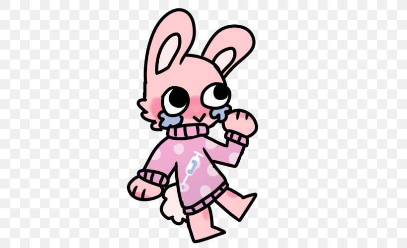 Clip Art Easter Bunny Cartoon Line Art, PNG, 500x500px, Watercolor, Cartoon, Flower, Frame, Heart Download Free
