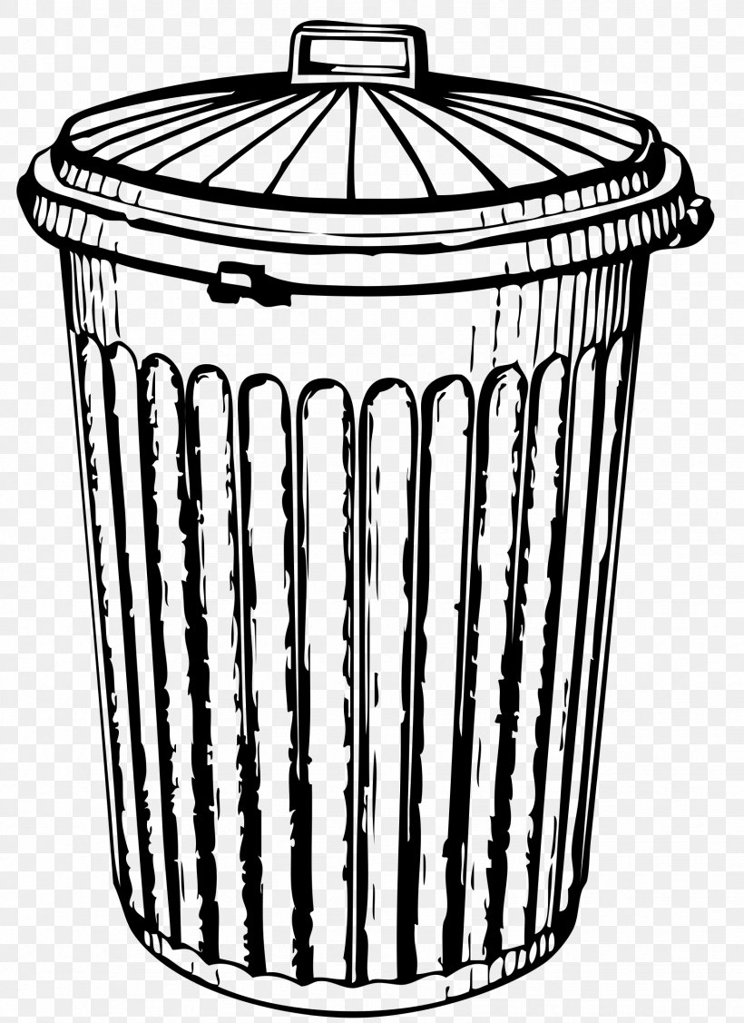 Rubbish Bins & Waste Paper Baskets Drawing Clip Art, PNG, 1746x2400px, Rubbish Bins Waste Paper Baskets, Basket, Black And White, Can Stock Photo, Drawing Download Free