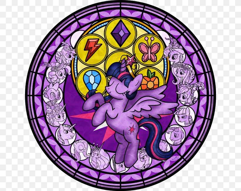 Stained Glass Twilight Sparkle Window Applejack Rarity, PNG, 650x650px, Stained Glass, Applejack, Art, Equestria, Fictional Character Download Free