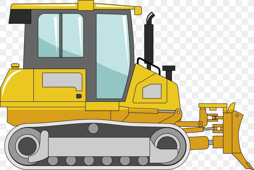 Bulldozer Heavy Equipment Machine Excavator, PNG, 2749x1850px, Bulldozer, Architectural Engineering, Cartoon, Construction Equipment, Crane Download Free