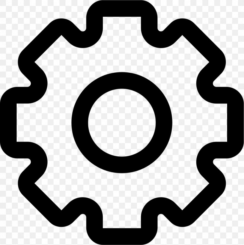 Gear Symbol Download Clip Art, PNG, 981x984px, Gear, Area, Black, Black And White, Icon Design Download Free