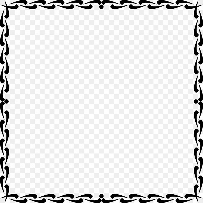 Borders And Frames Picture Frames Clip Art, PNG, 2400x2400px, Borders And Frames, Area, Black, Black And White, Decorative Arts Download Free