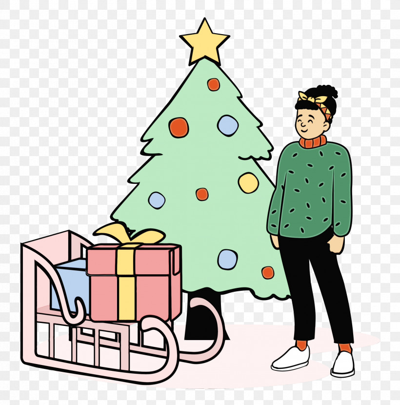 Christmas Tree, PNG, 2467x2500px, Christmas, Bauble, Behavior, Cartoon, Christmas Day Download Free