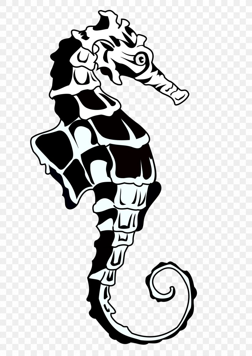 Seahorse Clip Art, PNG, 1697x2400px, Seahorse, Art, Black, Black And White, Drawing Download Free
