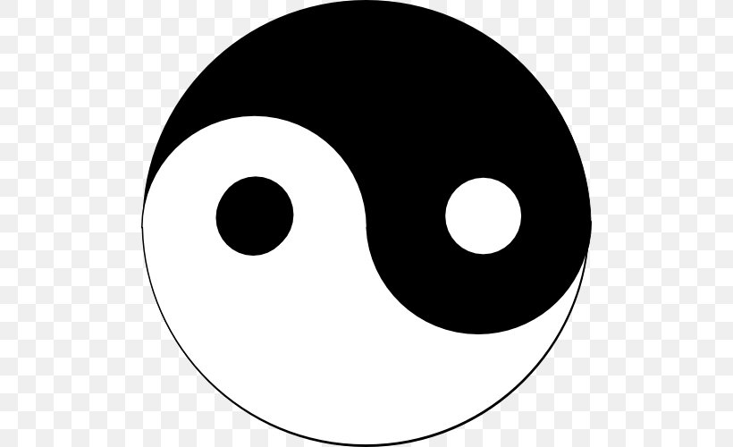 Yin And Yang Clip Art, PNG, 504x500px, Yin And Yang, Area, Black, Black And White, Cdr Download Free