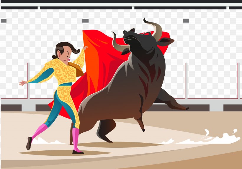 Spanish Fighting Bull Bullfighting Bullfighter, PNG, 5852x4083px, Spanish Fighting Bull, Animal Sports, Arena, Art, Bull Download Free