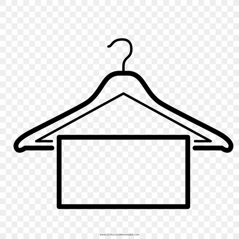 Coloring Book Drawing Clothes Hanger Line Art, PNG, 1000x1000px, Coloring Book, Area, Artwork, Black, Black And White Download Free
