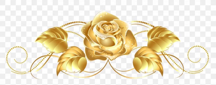 Gold Flower Yellow Clip Art, PNG, 4486x1770px, Rose, Color, Flower, Gold, Golden Rose Download Free