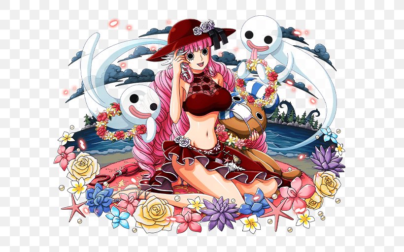 One Piece Treasure Cruise Nami Boa Hancock Perona, PNG, 640x512px, Watercolor, Cartoon, Flower, Frame, Heart Download Free