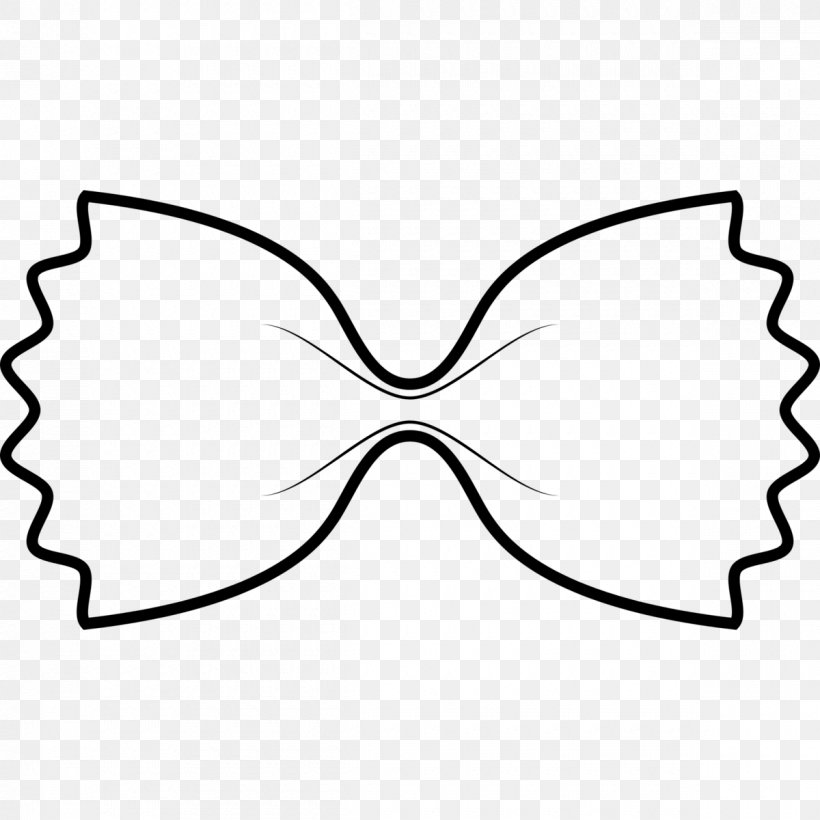 Pasta Bow Tie Coloring Book Drawing Noodle, PNG, 1200x1200px, Pasta, Area, Ausmalbild, Black, Black And White Download Free