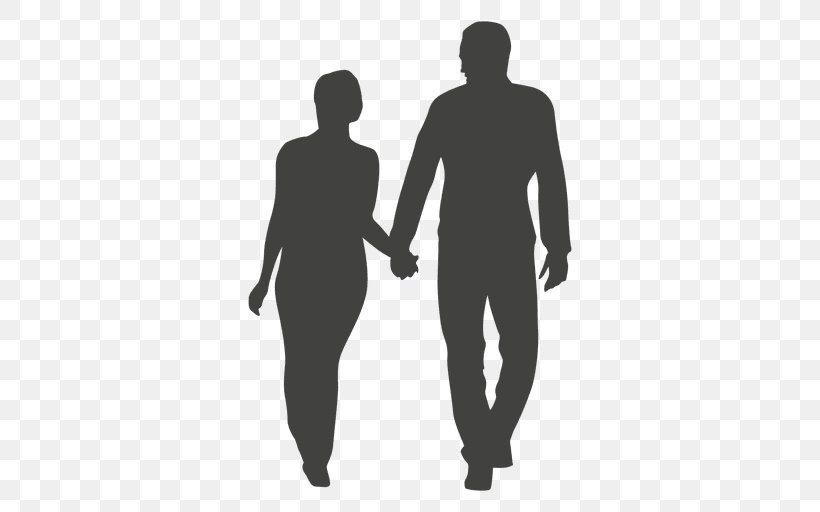 Silhouette Couple, PNG, 512x512px, Silhouette, Arm, Black, Black And White, Cartoon Download Free