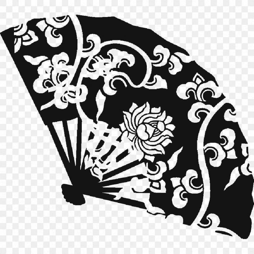 Wall Decal Hand Fan Sticker, PNG, 1000x1000px, Decal, Art, Black, Black And White, Drawing Download Free
