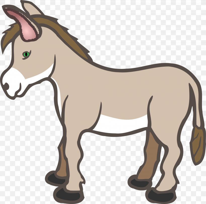 Donkey Clip Art, PNG, 4000x3957px, Donkey, Animal Figure, Bridle, Colt, Drawing Download Free