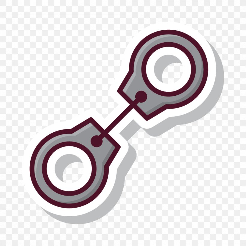 Euclidean Vector Handcuffs, PNG, 1000x1000px, Handcuffs, Brand, Flat Design, Hardware Accessory, Police Download Free
