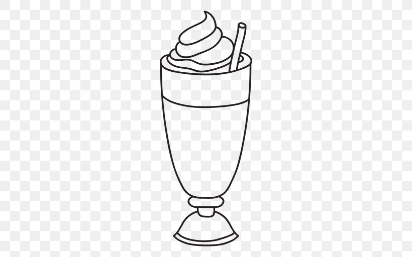 Milkshake Iced Coffee Hot Chocolate Food, PNG, 512x512px, Milkshake, Artwork, Black And White, Caramel, Chocolate Download Free