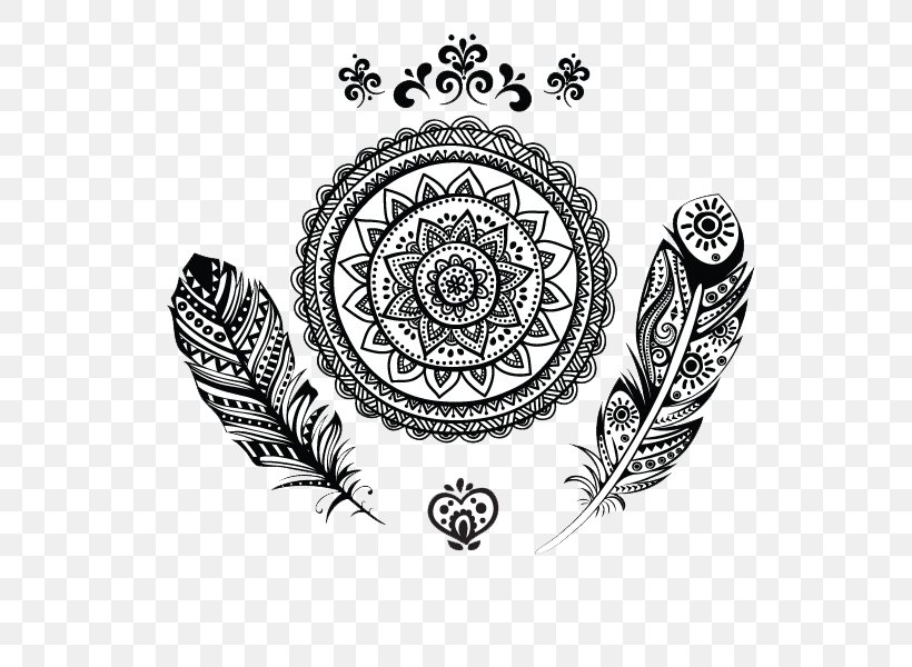 Be Here Now Tattoo Mandala, PNG, 600x600px, Be Here Now, Art, Black And White, Drawing, Floral Design Download Free