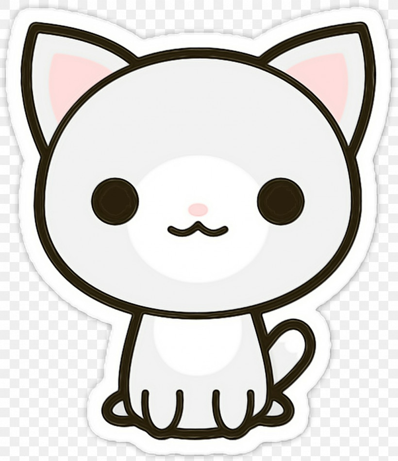 Cat Kitten Kawaii Cuteness White Cat, PNG, 1024x1187px, Watercolor, Black Cat, Cat, Cuteness, Drawing Download Free