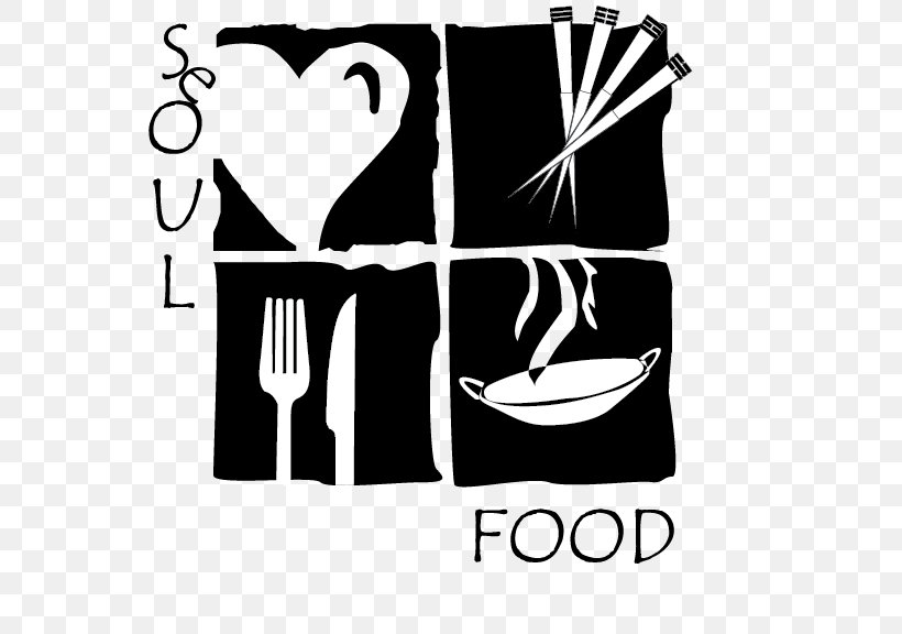 Soul Food Logo Restaurant, PNG, 577x576px, Soul Food, Black, Black And White, Brand, Food Download Free