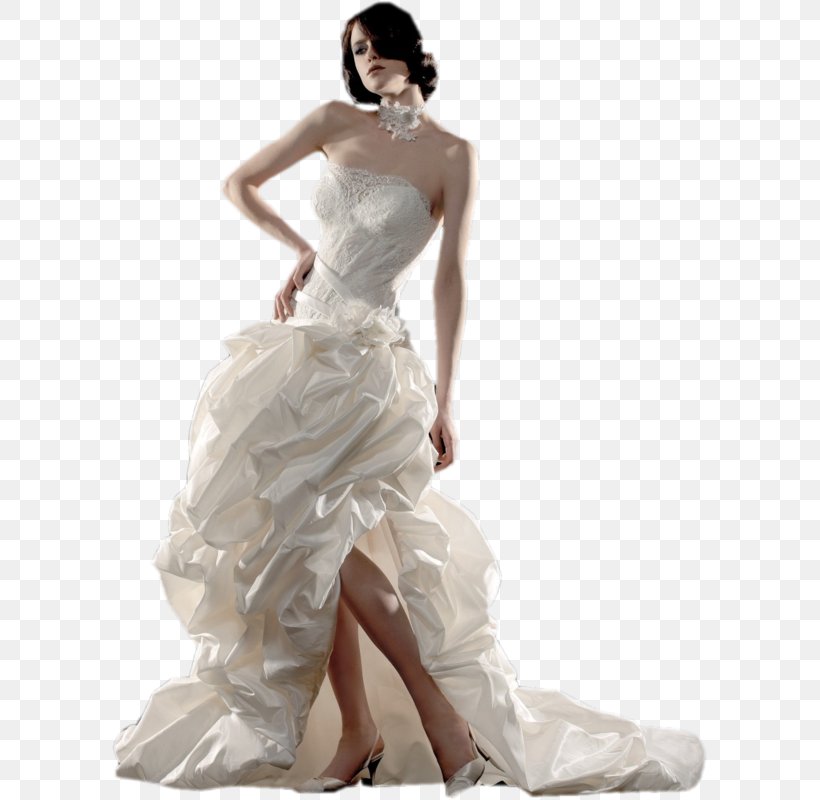 Wedding Dress Cocktail Dress Party Dress Gown, PNG, 595x800px, Watercolor, Cartoon, Flower, Frame, Heart Download Free