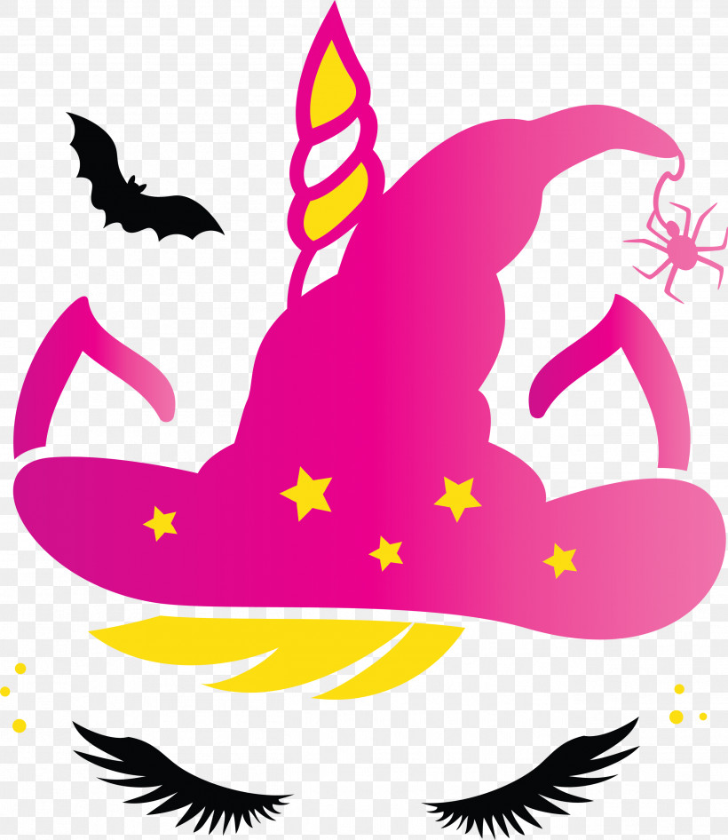 Halloween Unicorn, PNG, 2599x3000px, Halloween Unicorn, Costume Accessory, Costume Hat, Wing, Witch Hat Download Free