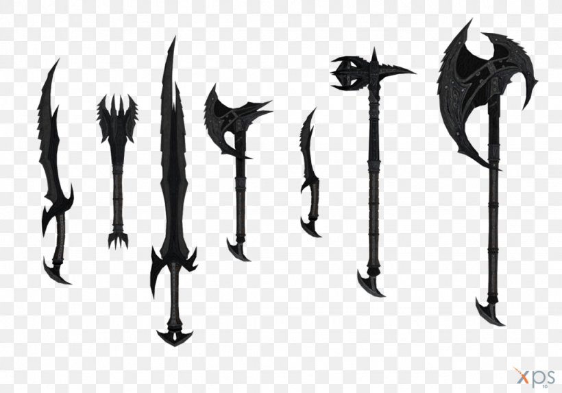 The Elder Scrolls V: Skyrim – Dawnguard Oblivion Sword The Elder Scrolls V: Skyrim – Dragonborn Weapon, PNG, 1024x716px, Oblivion, Black And White, Cold Weapon, Daedra, Draugr Download Free