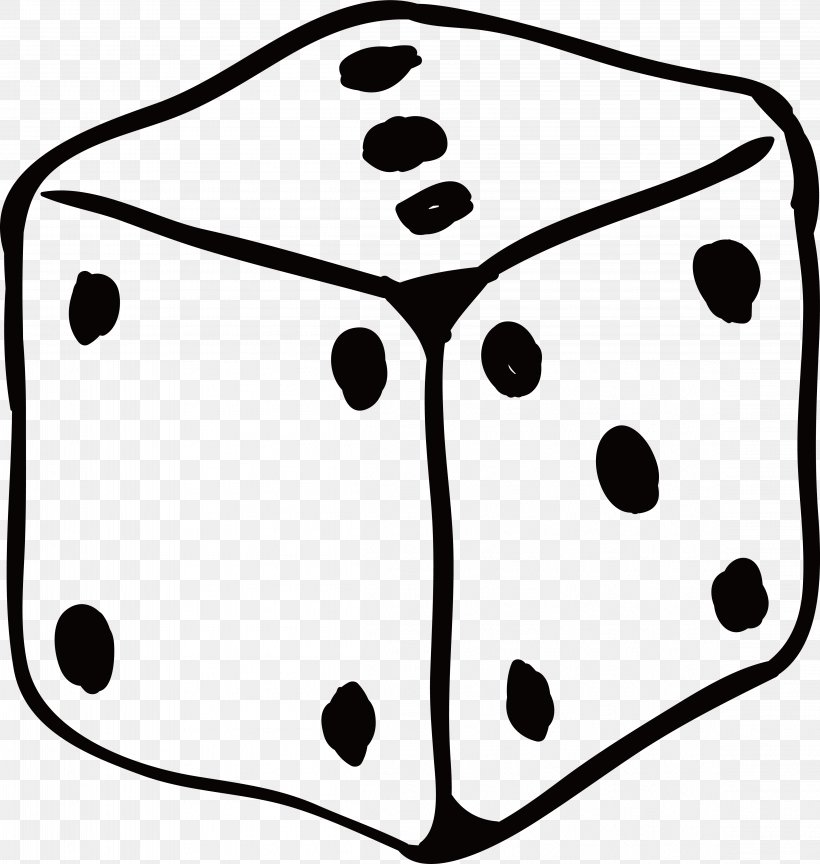 Dice Black And White Clip Art, PNG, 4631x4884px, Dice, Area, Black, Black And White, Drawing Download Free