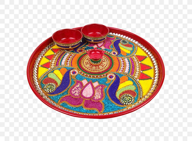 Puja Thali Diya Rangoli Platter, PNG, 600x600px, Puja Thali, Art, Bead, Dishware, Diya Download Free