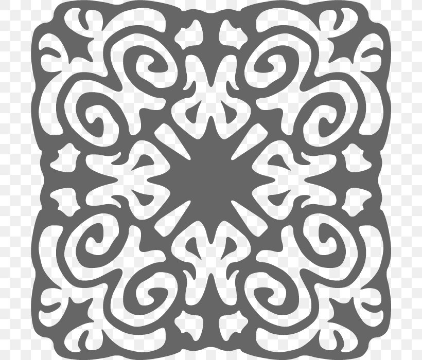 Free Kaleidoscope Template., PNG, 700x700px, Symmetry, Area, Black, Black And White, Monochrome Download Free