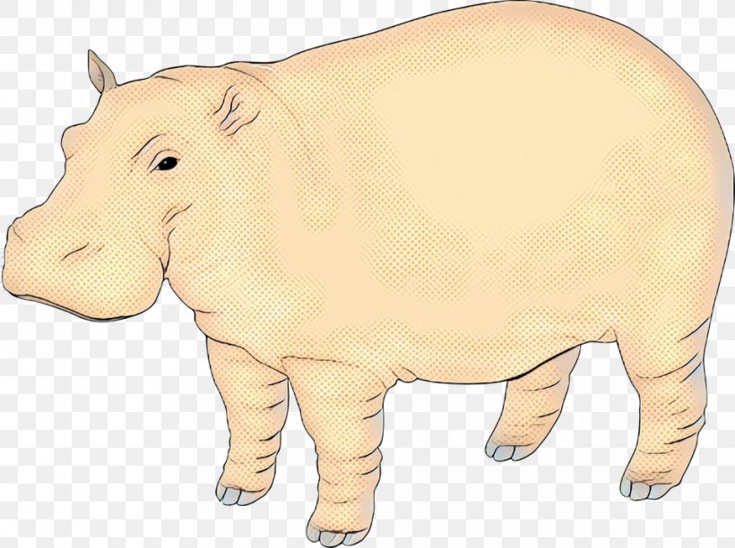 Pig Cartoon, PNG, 960x717px, Pop Art, Animal, Animal Figure, Cattle, Pig Download Free