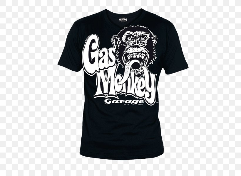 T-shirt Gas Monkey Garage Sleeve, PNG, 600x600px, Tshirt, Active Shirt, Black, Brand, Clothing Download Free