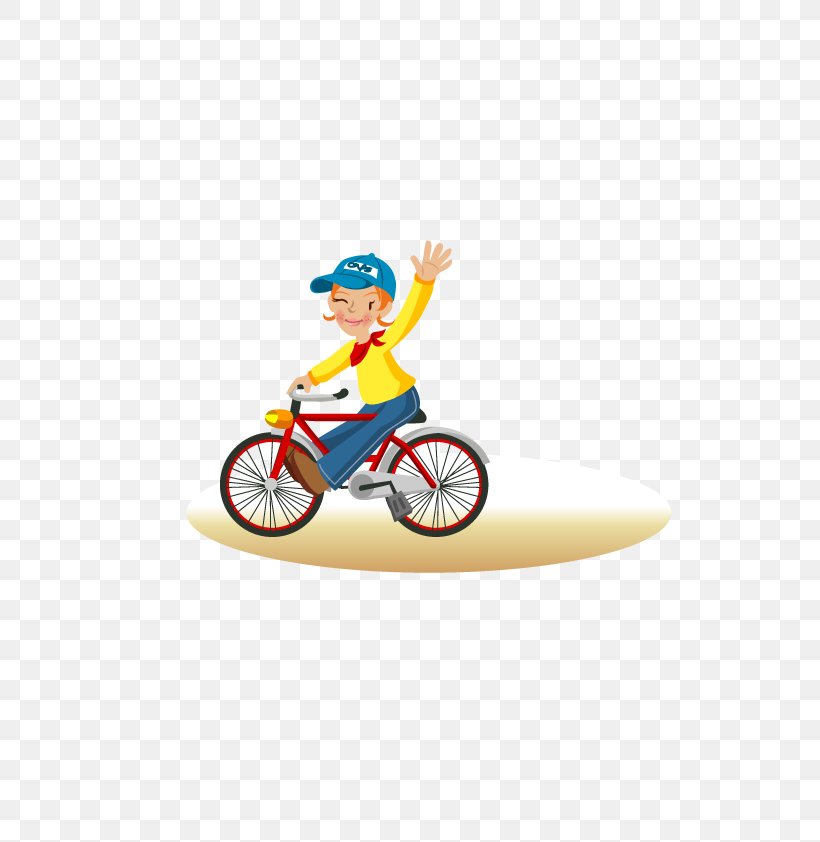 Bicycle Cartoon Child Mother, PNG, 595x842px, Bicycle, Animation, Bicycle Accessory, Cartoon, Child Download Free