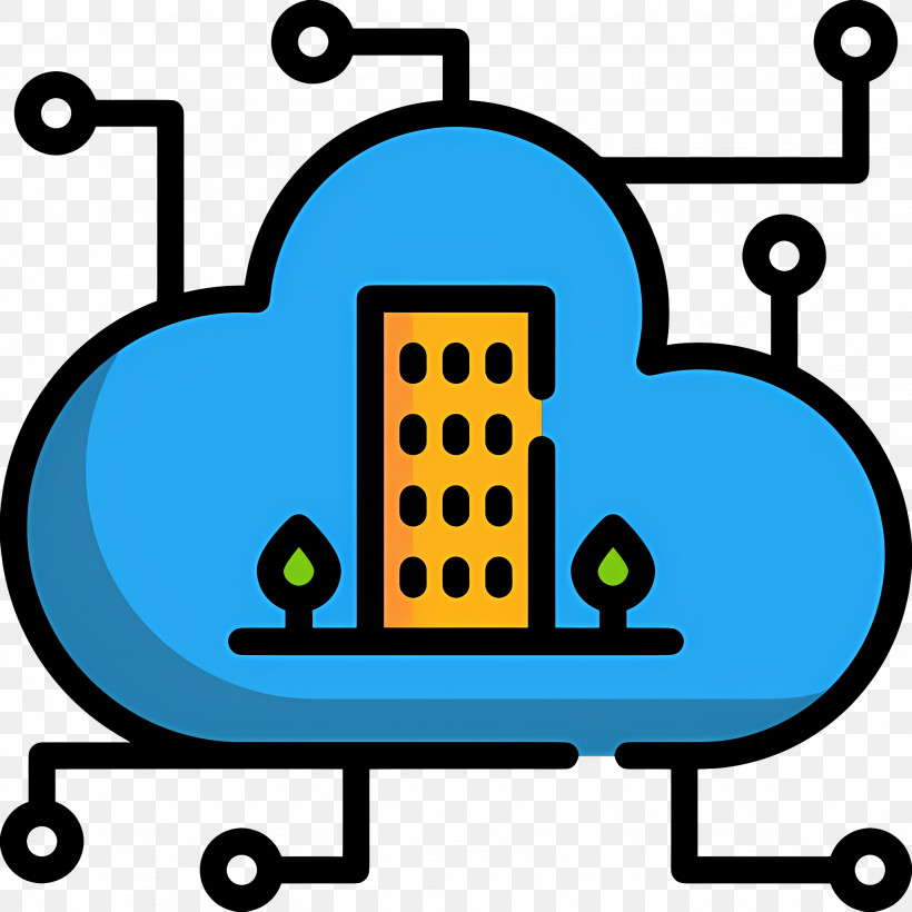 Cloud Computing - Smart City Cloud Icon PNG