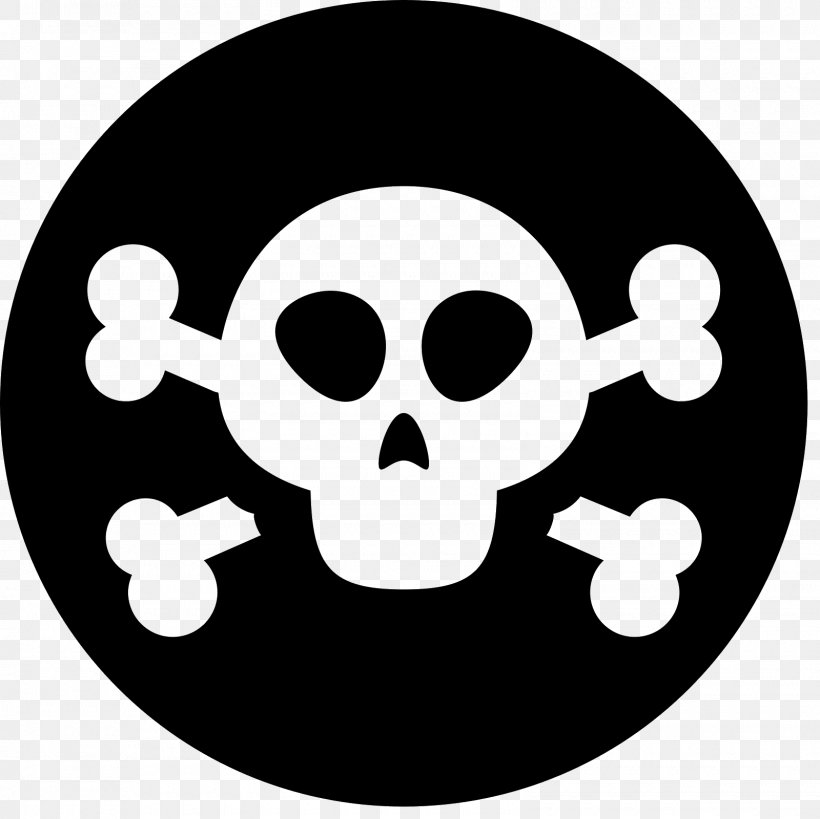 Skull And Crossbones YouTube, PNG, 1600x1600px, Skull And Crossbones, Black And White, Bone, Font Awesome, Human Skull Symbolism Download Free