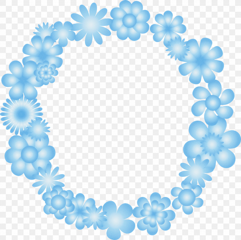 Frame, PNG, 3000x2988px, Frame, Aqua, Blue, Circle, Turquoise Download Free