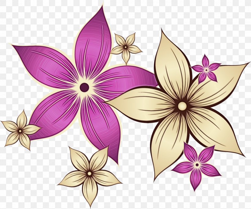 Purple Watercolor Flower, PNG, 1197x996px, Watercolor, Flower, Paint, Petal, Plant Download Free