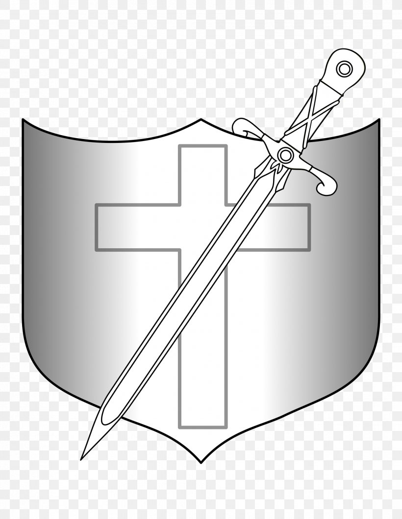 Shield Longsword Weapon Clip Art, PNG, 1855x2400px, Shield, Black And White, Club, Coloring Book, Escutcheon Download Free