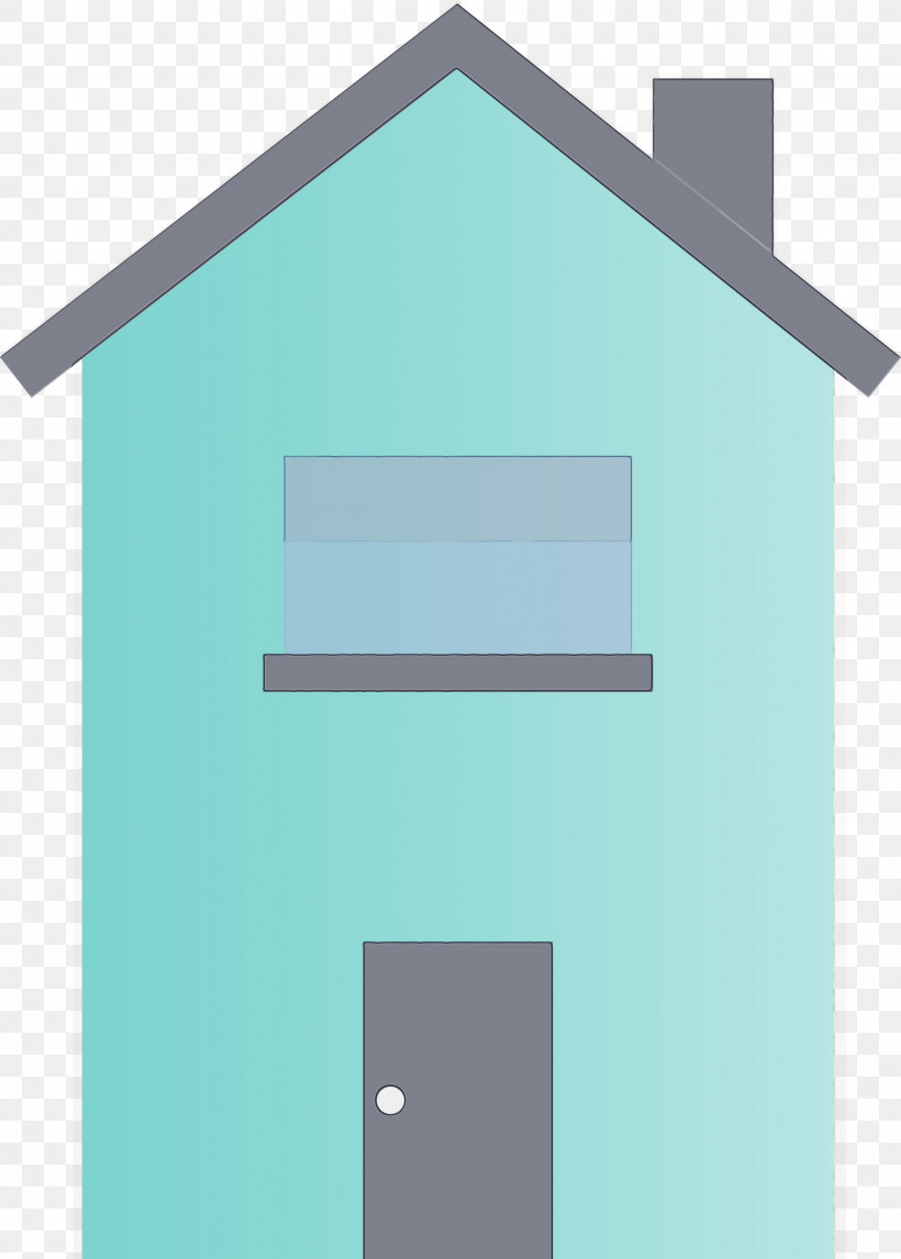 Blue Turquoise House Line Furniture, PNG, 2146x3000px, House, Blue, Door, Furniture, Home Download Free