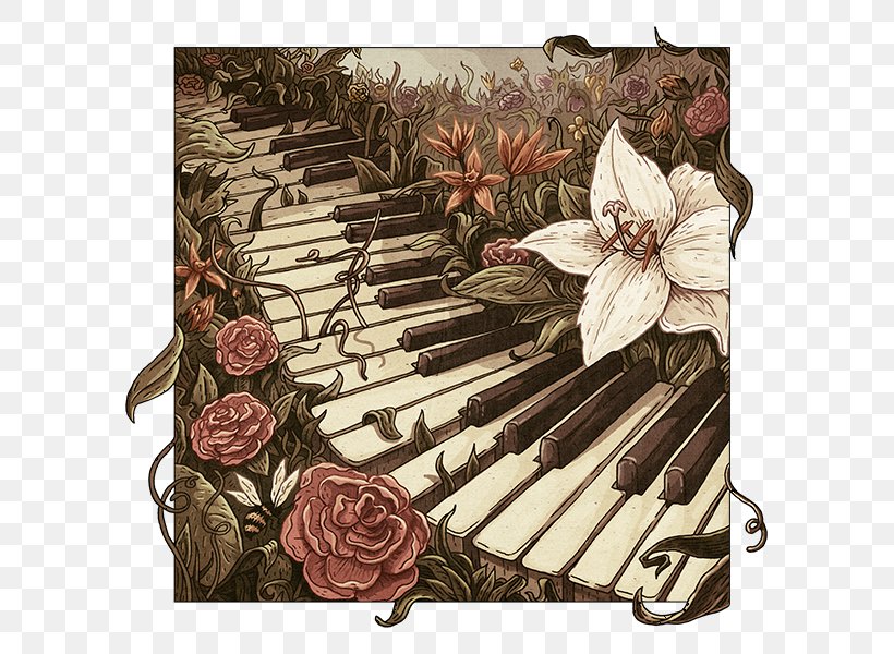 Drawing Art Piano Painting, PNG, 600x600px, Watercolor, Cartoon, Flower, Frame, Heart Download Free