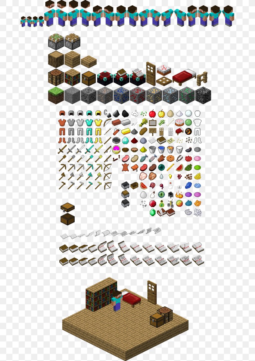 Minecraft Mods Sprite Isometric Graphics In Video Games And Pixel Art Tile-based Video Game, PNG, 687x1163px, 2d Computer Graphics, 3d Computer Graphics, Minecraft, Games, Minecraft Forge Download Free