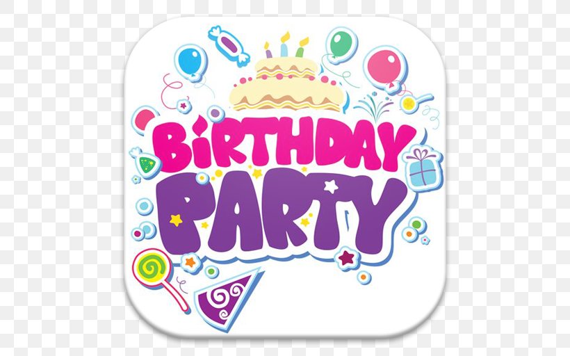 Birthday Children's Party Clip Art, PNG, 512x512px, Birthday, Area, Birthday Cake, Fashion Accessory, Happy Birthday Download Free