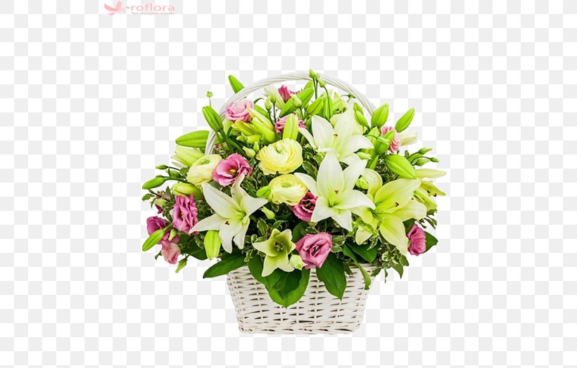 Flower Basket Floral Design Floristry Rose, PNG, 524x524px, Flower, Artificial Flower, Basket, Cut Flowers, Floral Design Download Free