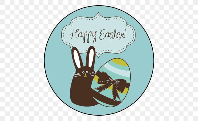 Easter Bunny Happy Easter! Label Clip Art, PNG, 500x500px, Easter Bunny, Easter, Easter Postcard, Easter Traditions, Egg Hunt Download Free