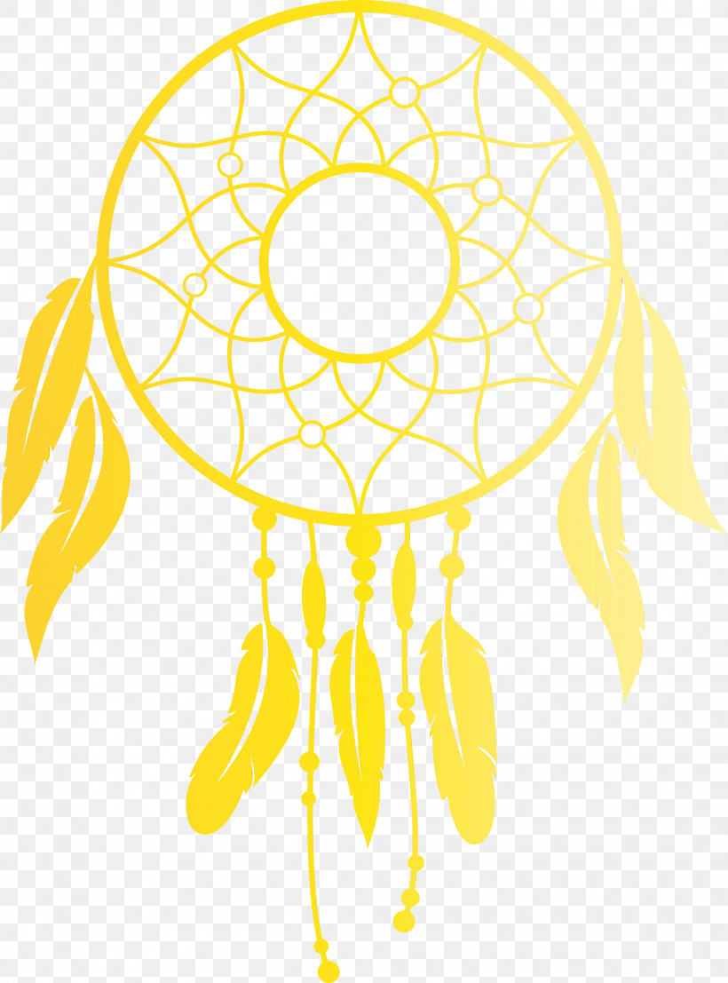 Decal Flower Pattern Yellow Dreamcatcher, PNG, 2221x3000px, Dream Catcher, Decal, Dream, Dreamcatcher, Flower Download Free