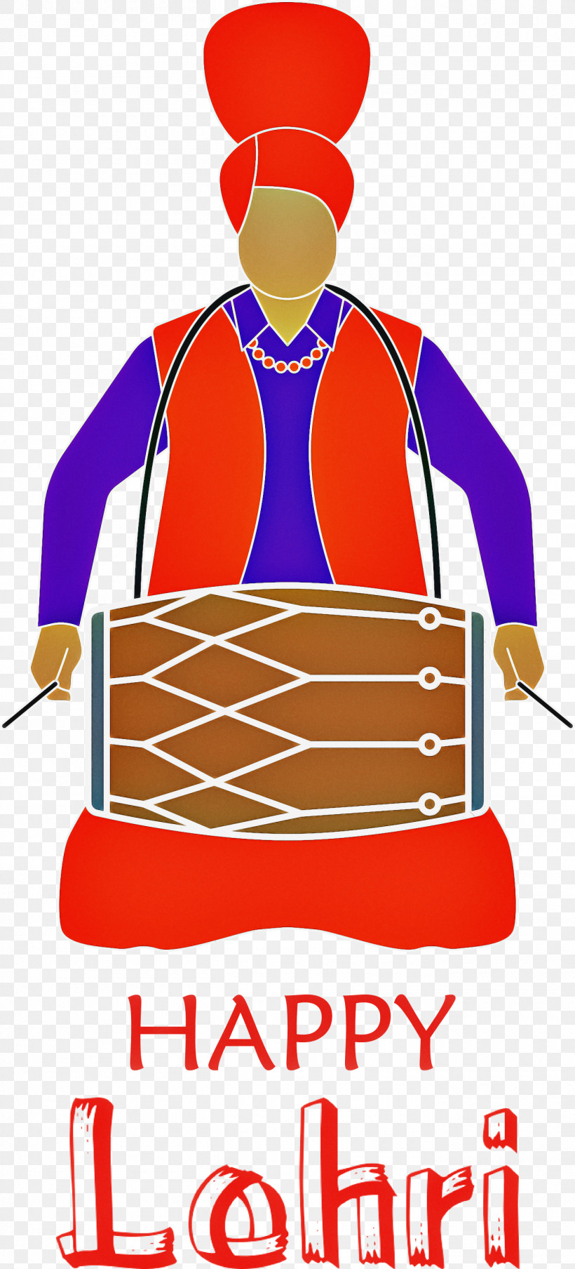 Happy Lohri, PNG, 1360x3000px, Happy Lohri, Drawing, Drum, Festival, Hand Drum Download Free