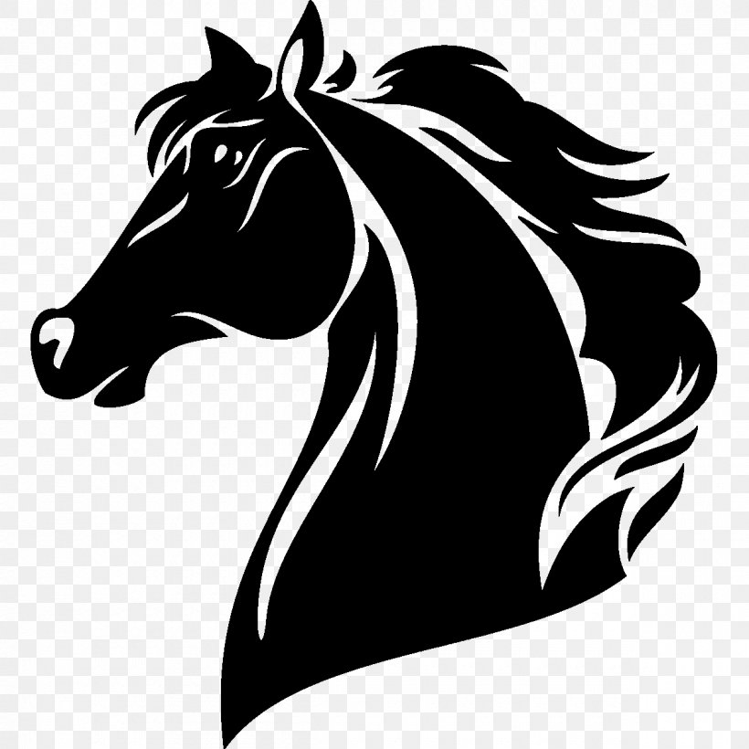 Horse DeviantArt Logo, PNG, 1200x1200px, Horse, Art, Black, Black And White, Bridle Download Free