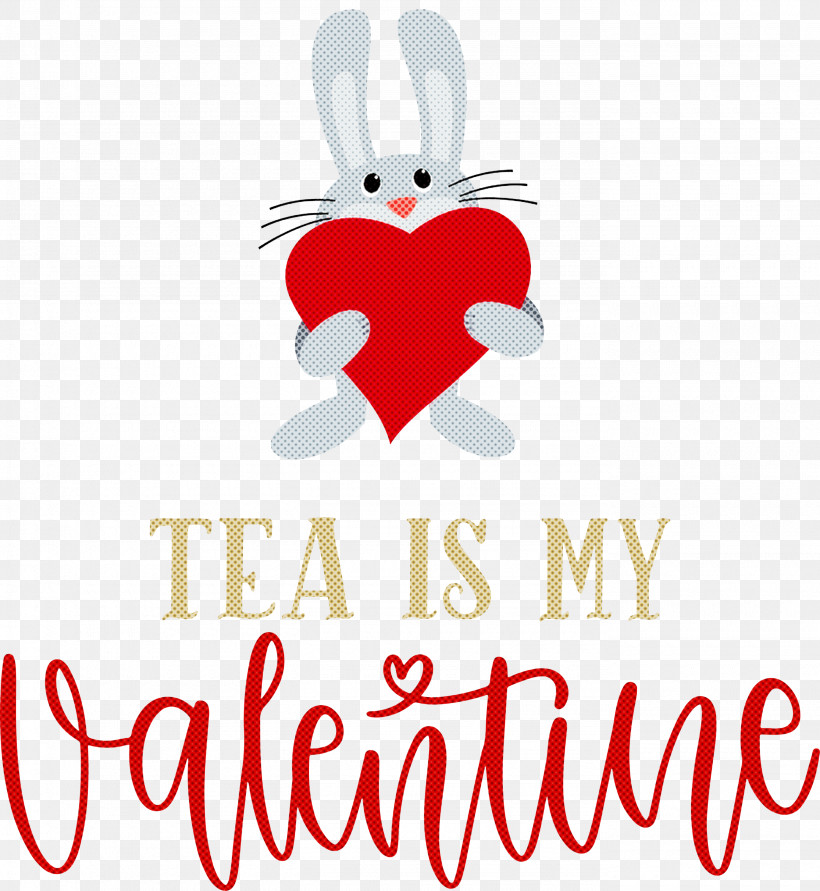 Tea Is My Valentine Valentines Day Valentines Day Quote, PNG, 2760x3000px, Valentines Day, Character, Hare, Heart, Line Download Free