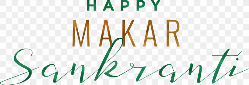 Happy Makar Sankranti Hinduism Harvest Festival, PNG, 4182x1428px, Happy Makar Sankranti, Bhogi, Calligraphy, Green, Harvest Festival Download Free