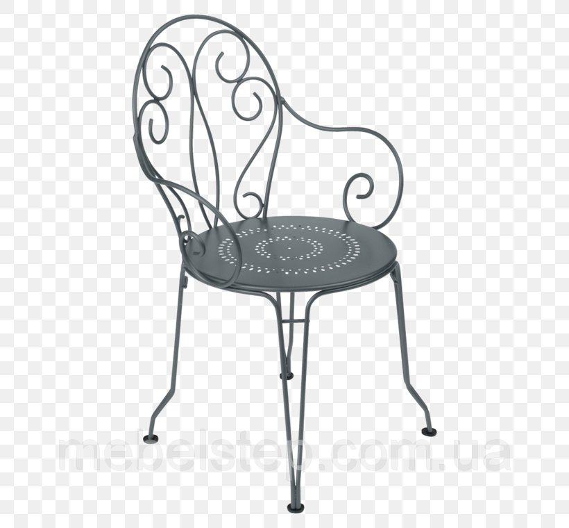 Table Chair Garden Furniture Fermob SA, PNG, 760x760px, Table, Armrest, Black And White, Chair, Chaise Longue Download Free